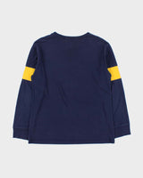 Vintage Polo Ralph Lauren Ski Bear Navy Women's Striped Long Sleeve Crewneck T-Shirt - L