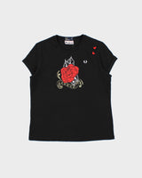 Fred Perry x Amy Winehouse Foundation Heavyweight Women's London Rose Patch Embroidered Crewneck T-Shirt - L
