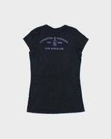 Vintage Y2K 00s Christian Audigier Women's City Of Angels Made In USA Longline Crewneck T-Shirt - M