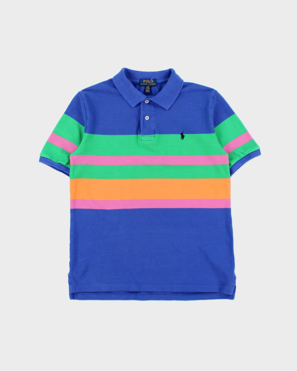 Vintage Polo Ralph Lauren Women's Striped Short Sleeve Polo Shirt - L