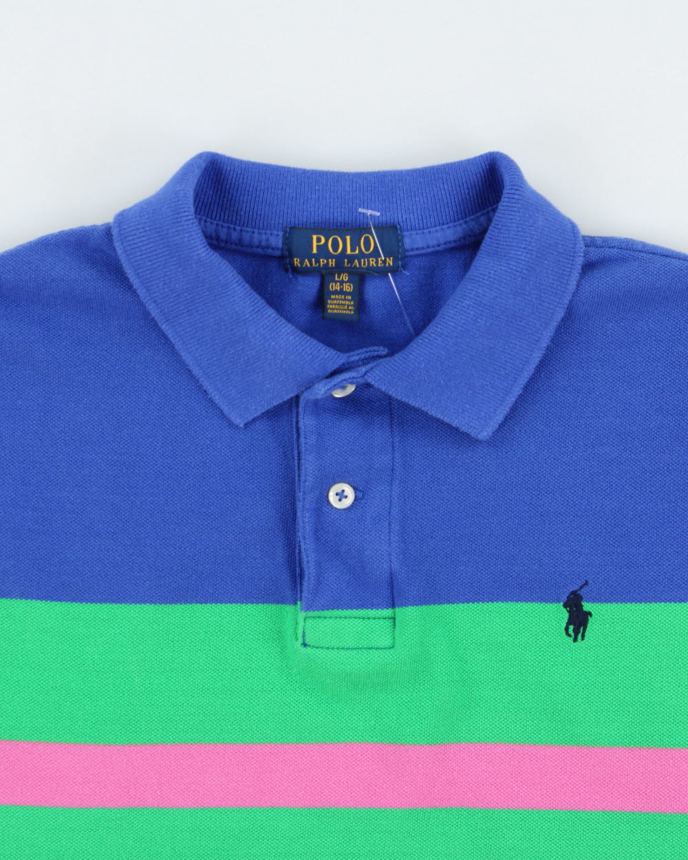 Vintage Polo Ralph Lauren Women's Striped Short Sleeve Polo Shirt - L