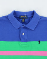 Vintage Polo Ralph Lauren Women's Striped Short Sleeve Polo Shirt - L