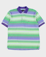 Vintage Y2K 00s Tommy Hilfiger Striped Short Sleeve Polo Shirt - L