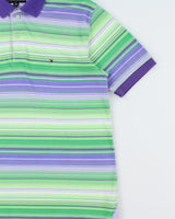 Vintage Y2K 00s Tommy Hilfiger Striped Short Sleeve Polo Shirt - L