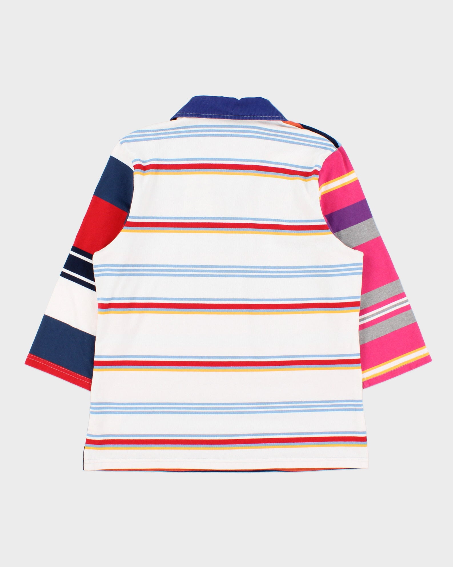 Vintage Canterbury Women's Multicoloured Striped 3/4 Sleeve Rugby Shirt - XL