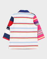 Vintage Canterbury Women's Multicoloured Striped 3/4 Sleeve Rugby Shirt - XL