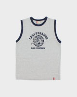Vintage Y2K 00s Levi's Red Tab Women's Grey Marl Heavyweight Sleeveless Crewneck Vest - L