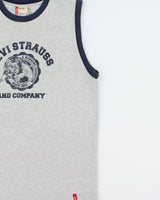 Vintage Y2K 00s Levi's Red Tab Women's Grey Marl Heavyweight Sleeveless Crewneck Vest - L
