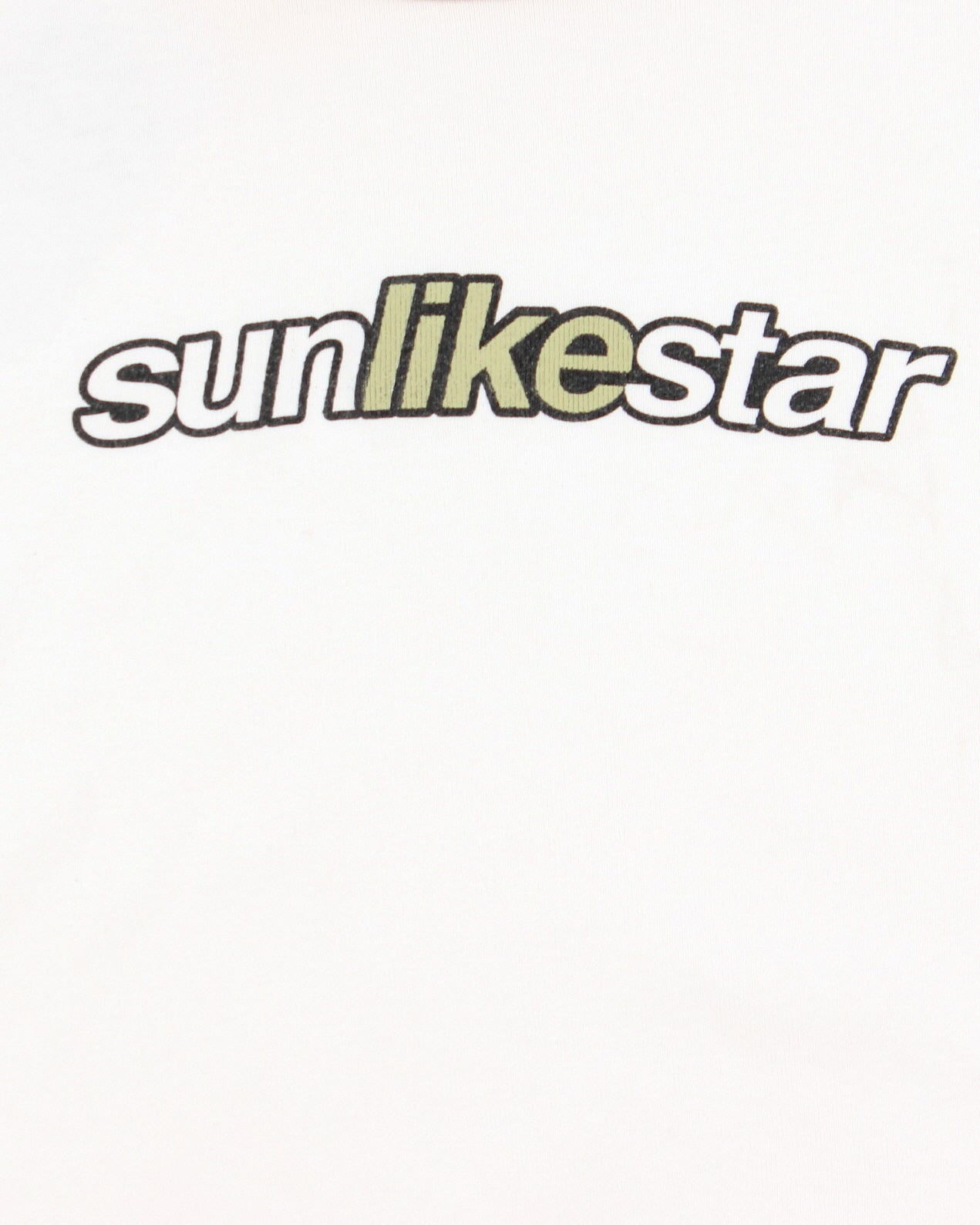Vintage Y2K 2000s 'Sun Like Star' Centre Logo Graphic Crewneck Ringer T-Shirt