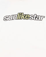 Vintage Y2K 2000s 'Sun Like Star' Centre Logo Graphic Crewneck Ringer T-Shirt