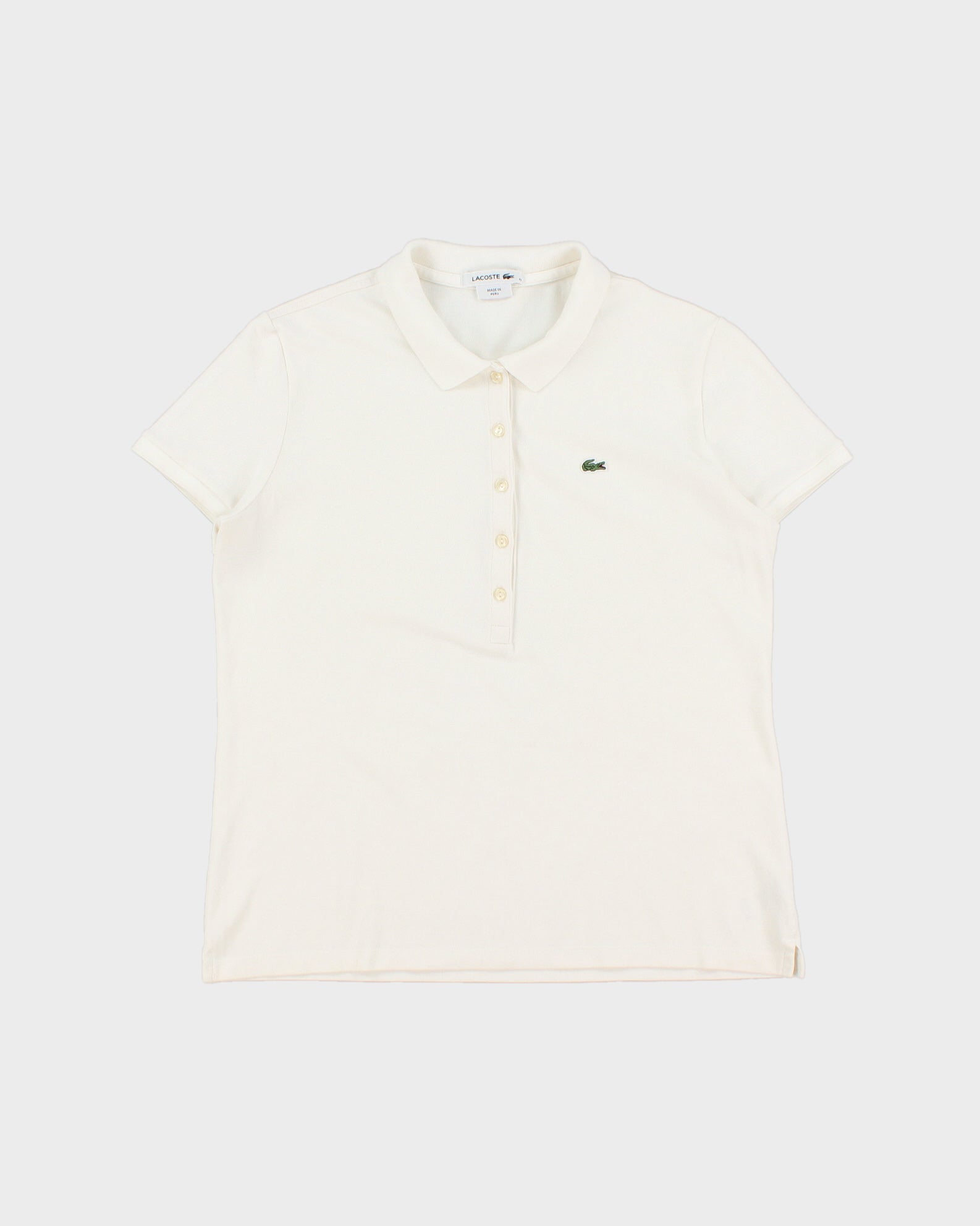 Vintage Lacoste Women's Classic Croc Short Sleeved Polo Shirt - M