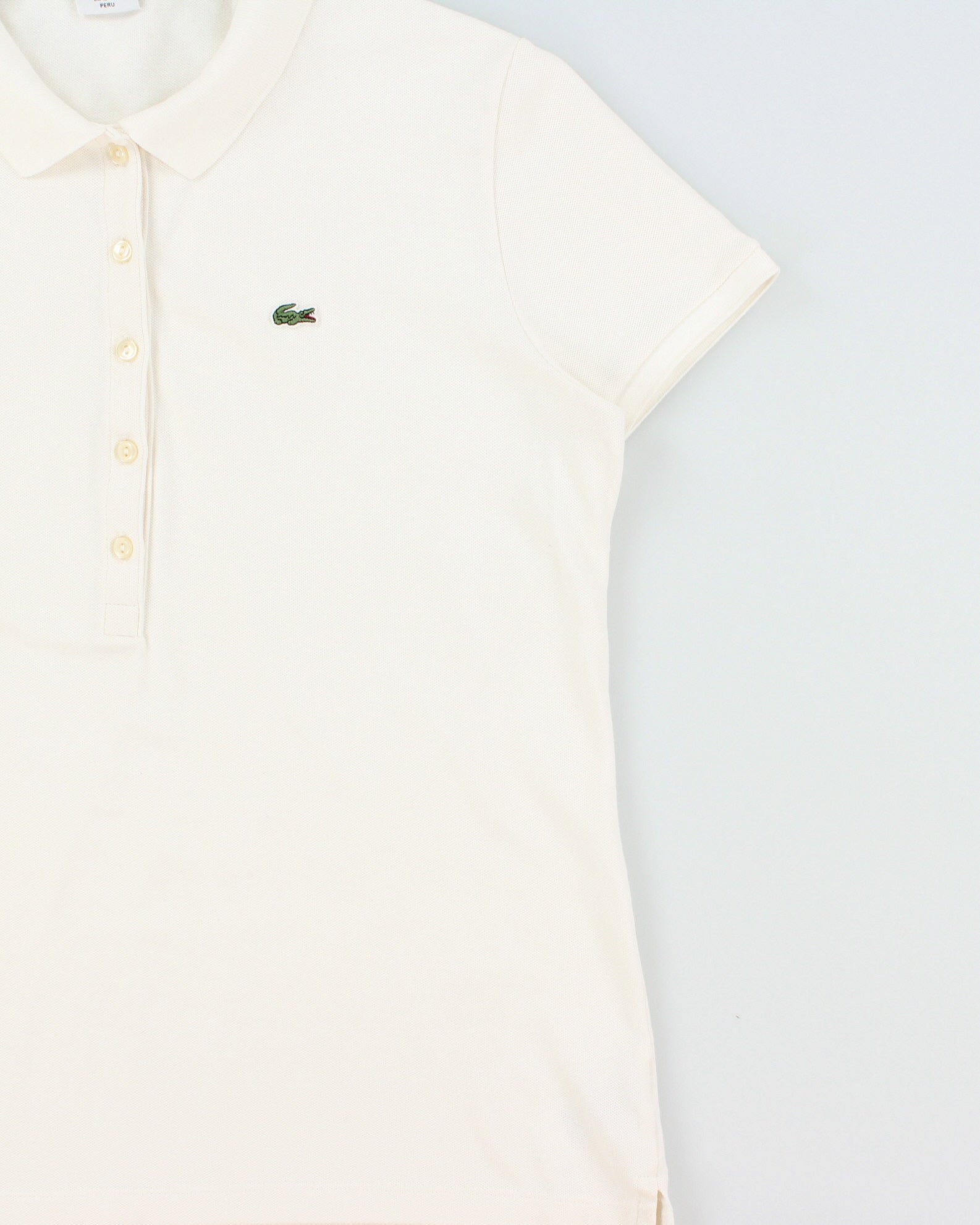 Vintage Lacoste Women's Classic Croc Short Sleeved Polo Shirt - M