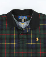 Vintage Polo Ralph Lauren Blackwatch Tartan Women's Short Sleeve Polo Shirt - M