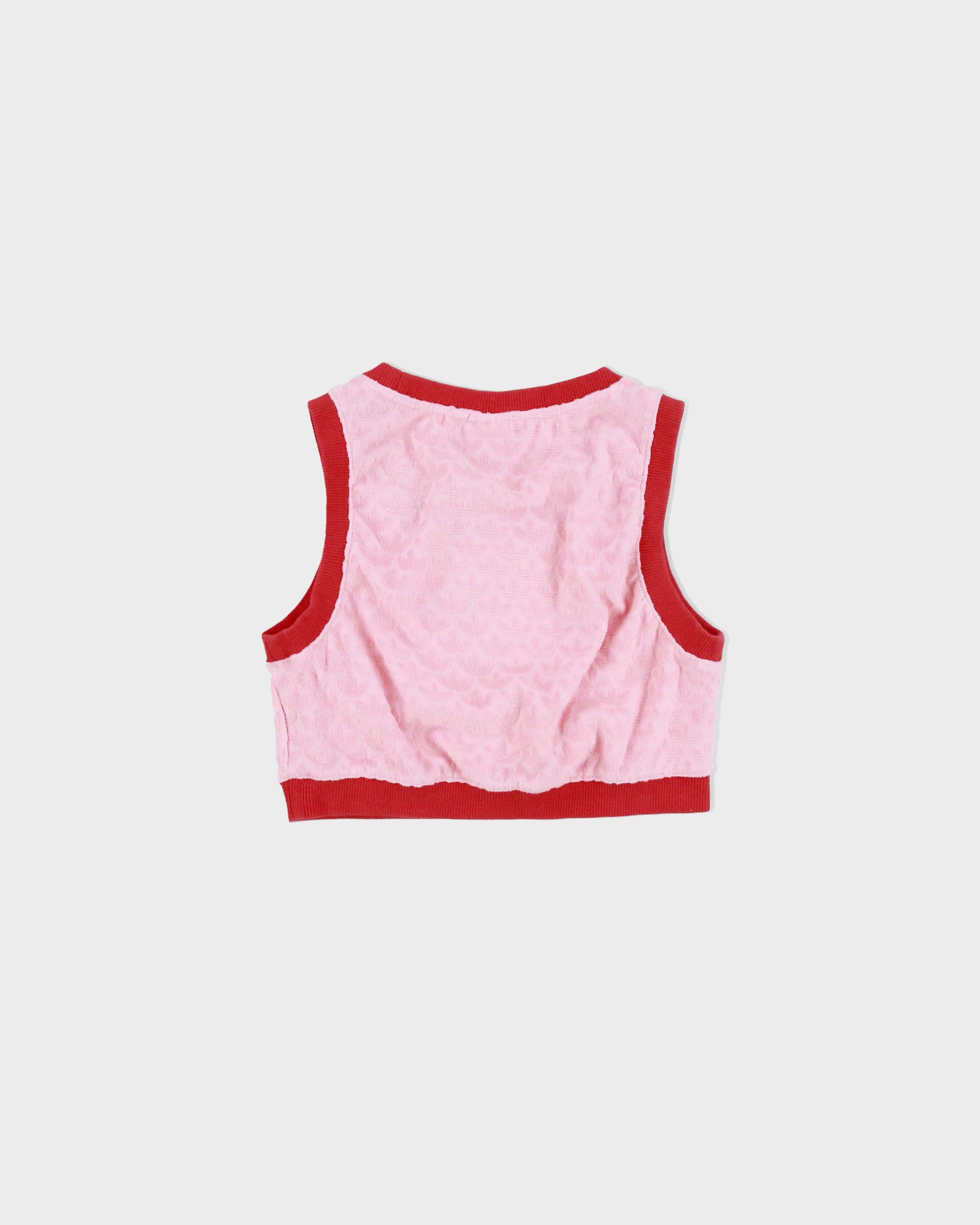 Adidas Originals Women's Rosa 'Adicolour 70s' Monogram Vest Crop Top - S