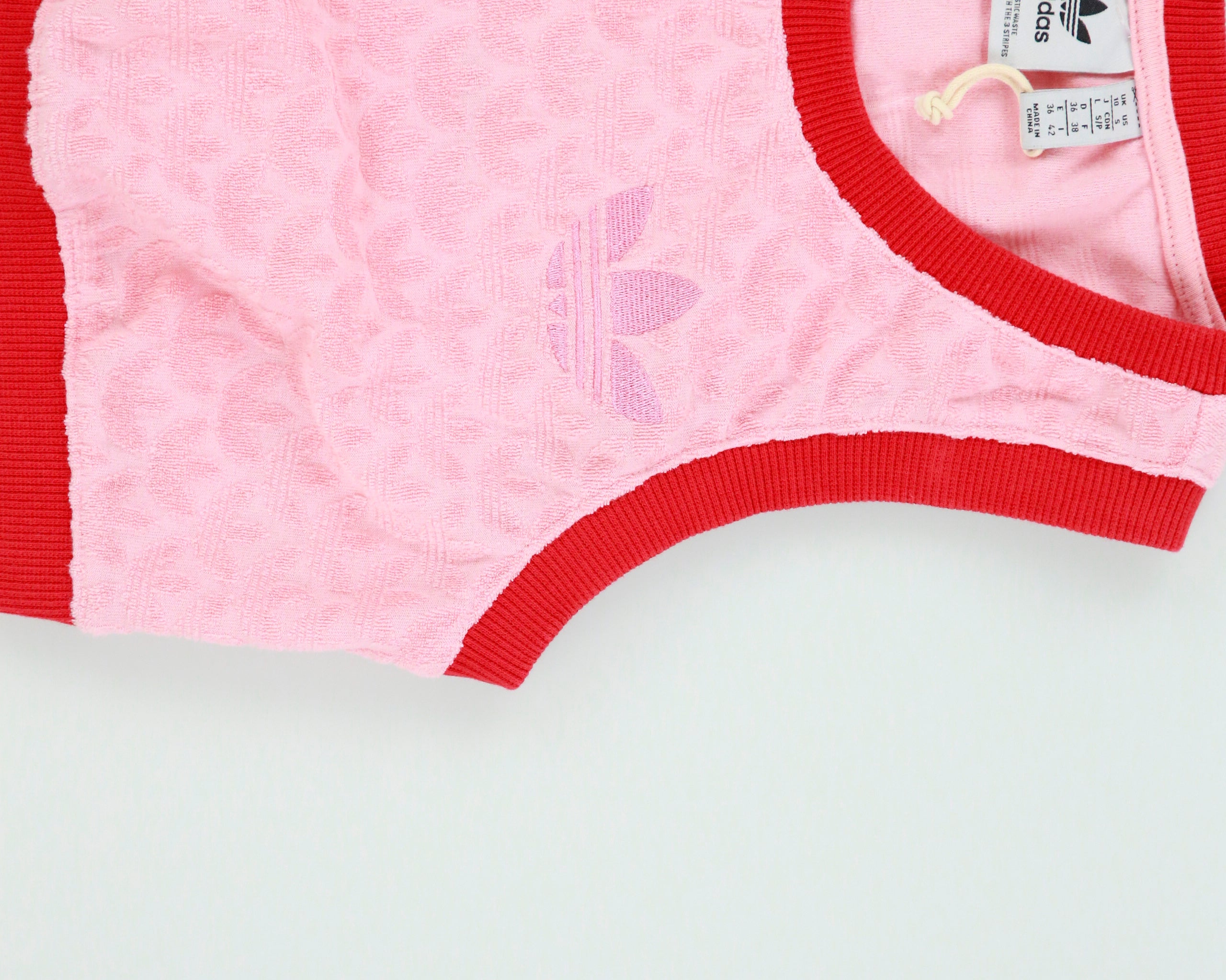 Adidas Originals Women's Rosa 'Adicolour 70s' Monogram Vest Crop Top - S