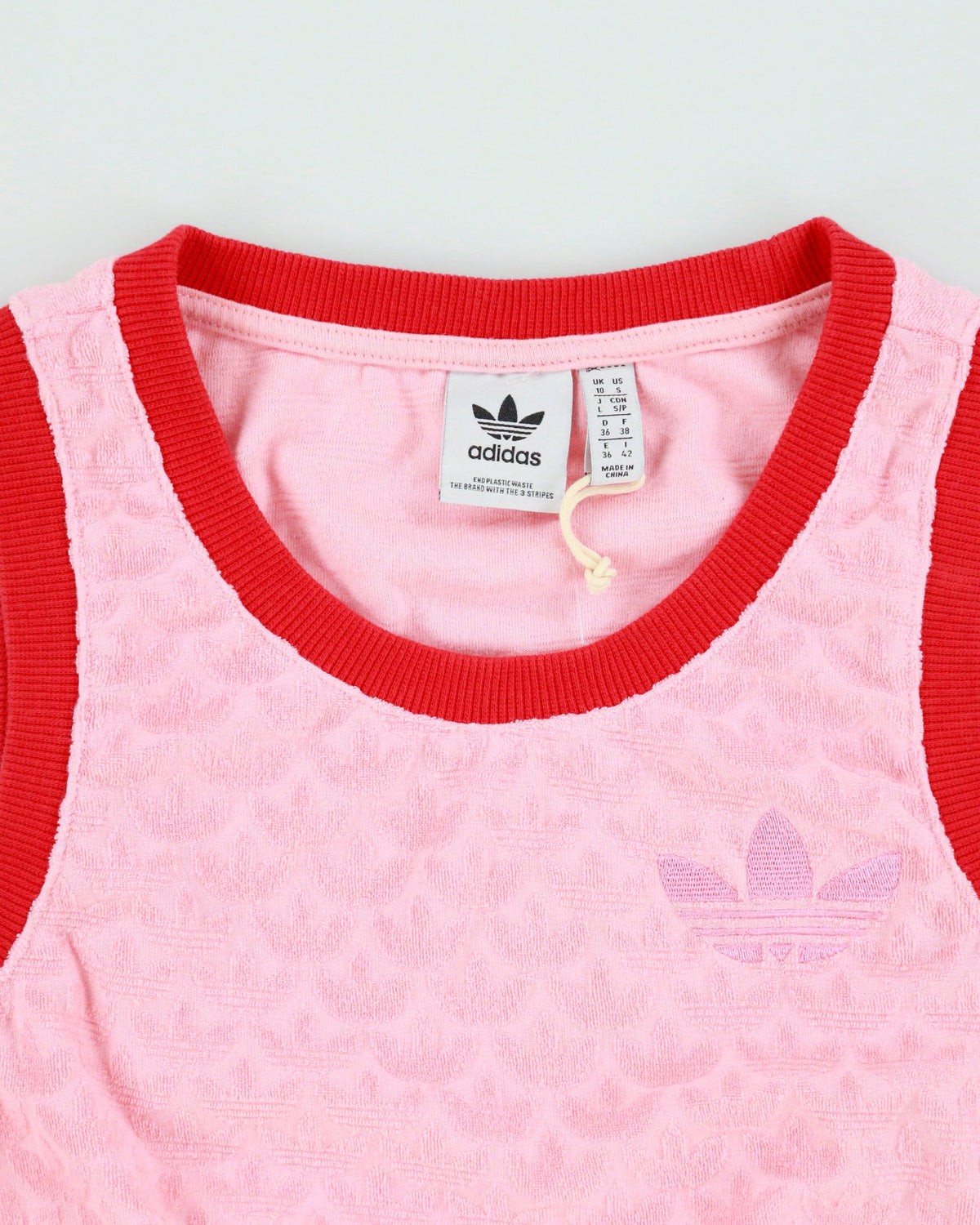 Adidas Originals Women's Rosa 'Adicolour 70s' Monogram Vest Crop Top - S