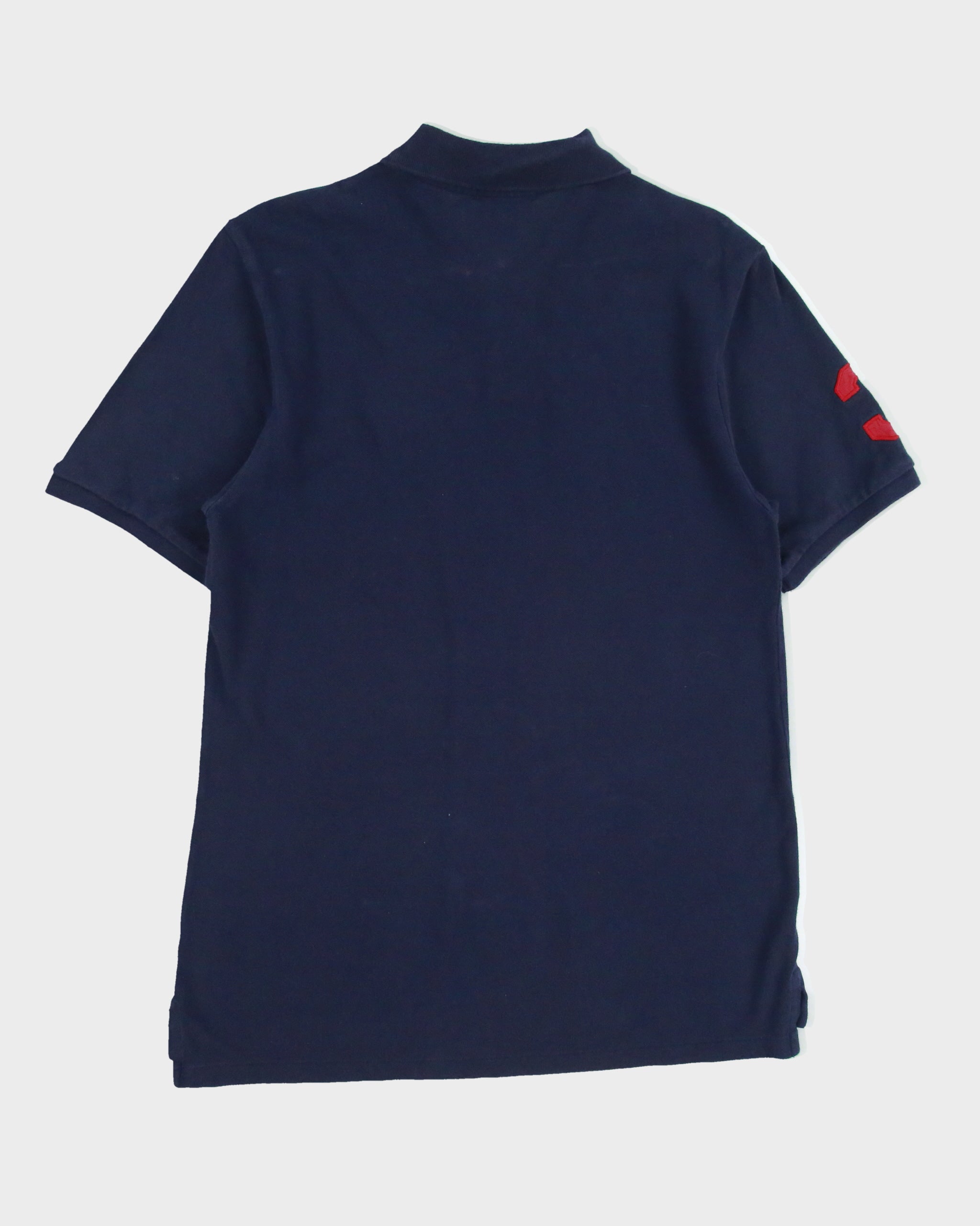 Vintage Polo Ralph Lauren Navy Women's Big Pony Short Sleeve Polo Shirt - XL