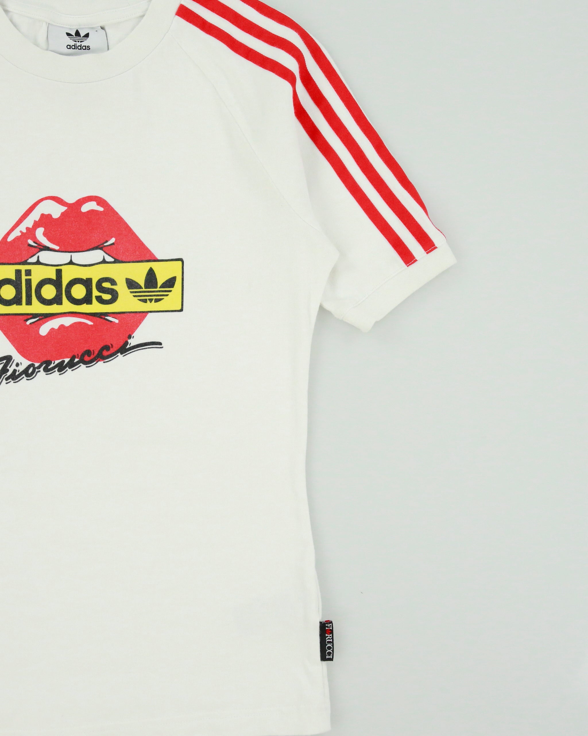 Adidas Originals x Fiorucci Lips Heavyweight Women's Crewneck Ringer T-Shirt - XS