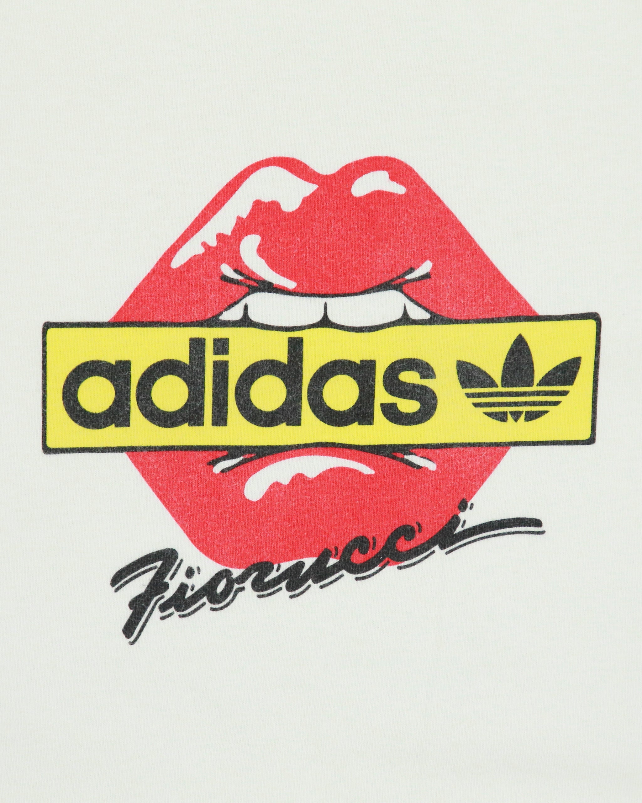 Adidas Originals x Fiorucci Lips Heavyweight Women's Crewneck Ringer T-Shirt - XS