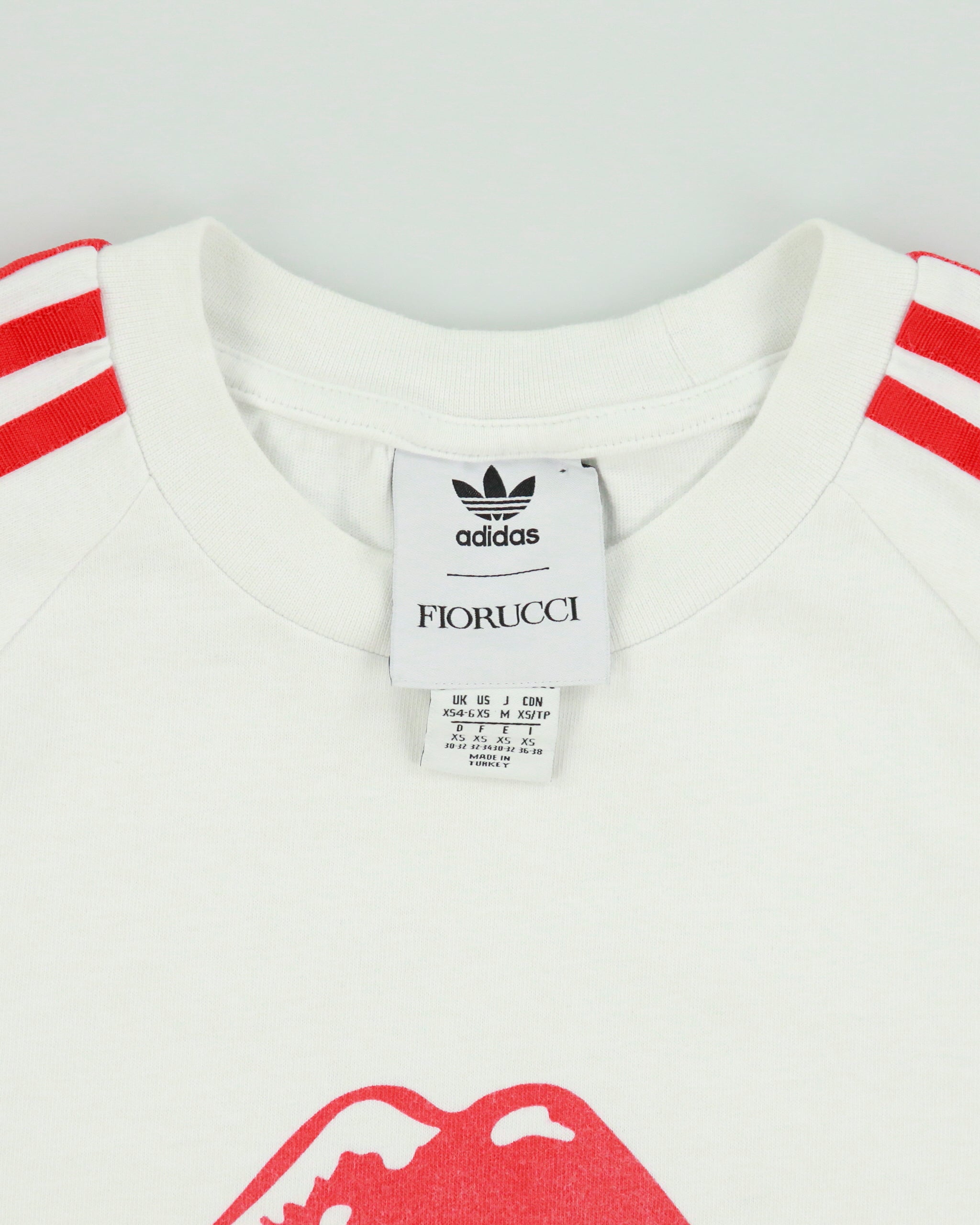 Adidas Originals x Fiorucci Lips Heavyweight Women's Crewneck Ringer T-Shirt - XS
