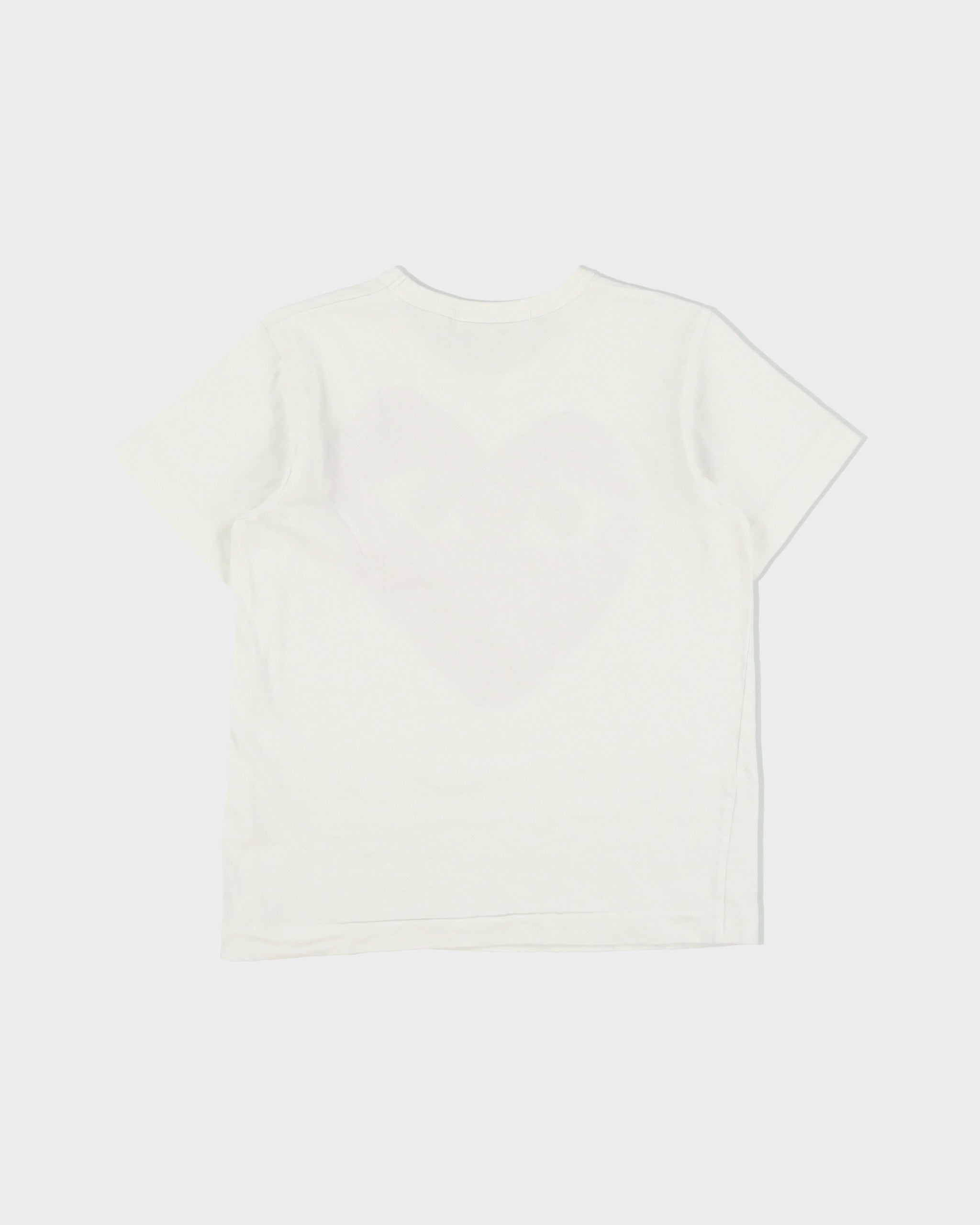 Comme des Garçons PLAY Women's Double Peeping Heart Heavyweight Single Stitch Crewneck Baby T-Shirt - M