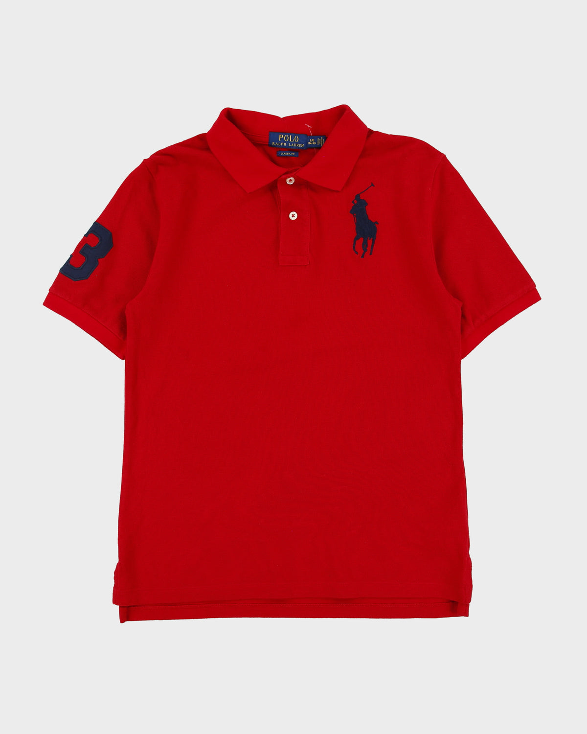 Vintage Polo Ralph Lauren Women's Big Pony Classic Fit Short Sleeve Polo Shirt - L