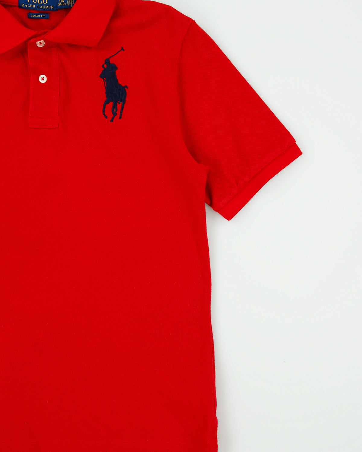 Vintage Polo Ralph Lauren Women's Big Pony Classic Fit Short Sleeve Polo Shirt - L