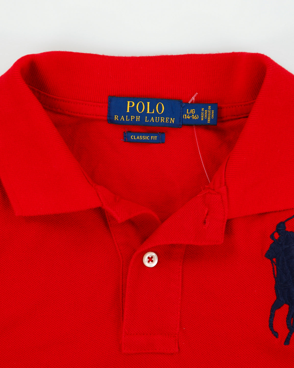 Vintage Polo Ralph Lauren Women's Big Pony Classic Fit Short Sleeve Polo Shirt - L