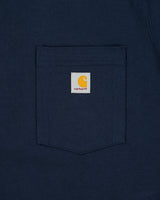Vintage Carhartt Women's Navy Heavyweight Loose Fit Crewneck Pocket T-Shirt - M