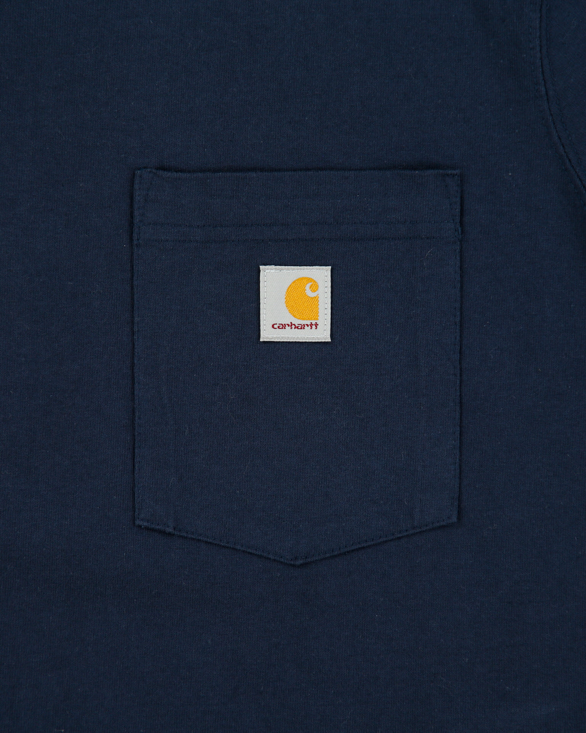Vintage Carhartt Women's Navy Heavyweight Loose Fit Crewneck Pocket T-Shirt - M
