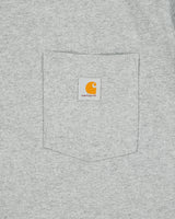 Vintage Carhartt Women's Grey Marl Heavyweight Loose Fit Crewneck Pocket T-Shirt - S