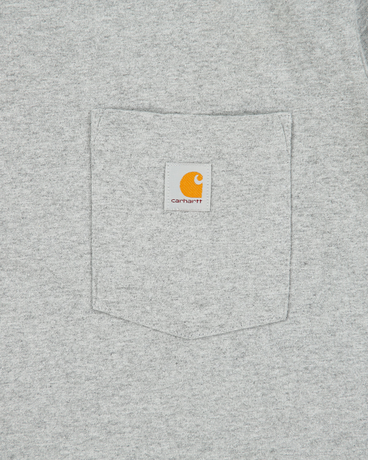 Vintage Carhartt Women's Grey Marl Heavyweight Loose Fit Crewneck Pocket T-Shirt - S