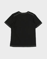 Vintage Y2K 00s Guess Women's Embroidered Contrast Stitch Notched Neck T-Shirt - L