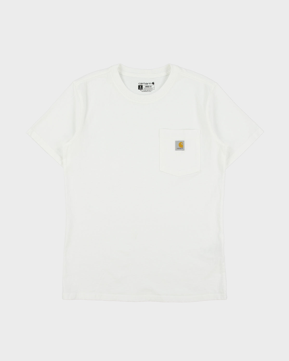 Vintage Carhartt Women's Heavyweight Loose Fit Crewneck Pocket T-Shirt - S