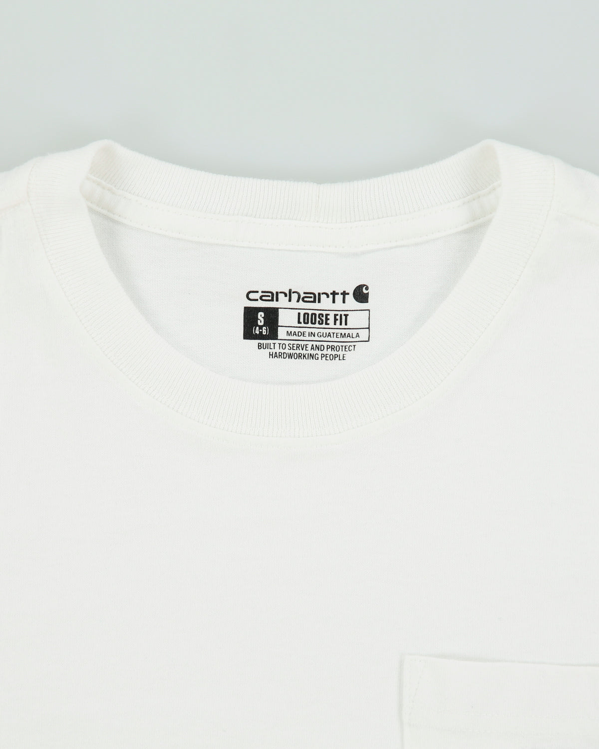 Vintage Carhartt Women's Heavyweight Loose Fit Crewneck Pocket T-Shirt - S