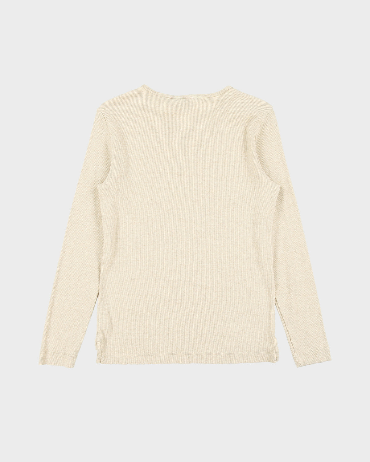Vintage Lauren Ralph Lauren LRL Women's Zip Shoulder Long Sleeve Crewneck T-Shirt - L