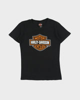 Vintage Harley Davidson Barnes Langley Women's Heavyweight Crewneck T-Shirt - S