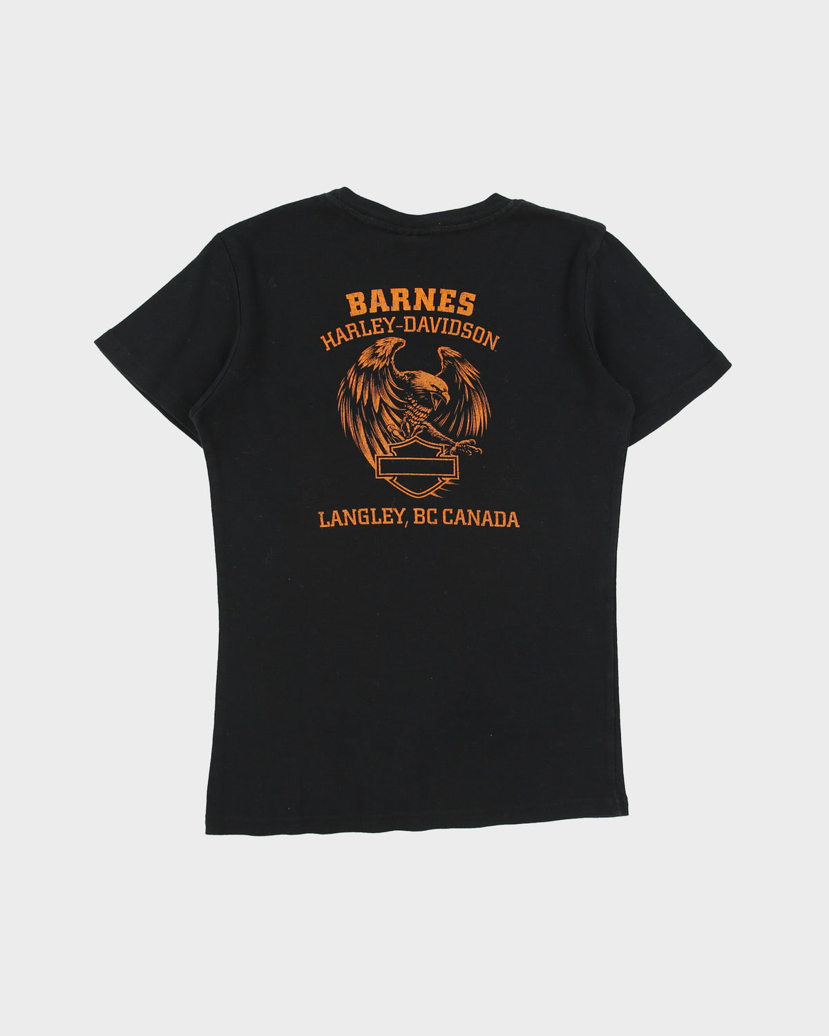 Vintage Harley Davidson Barnes Langley Women's Heavyweight Crewneck T-Shirt - S