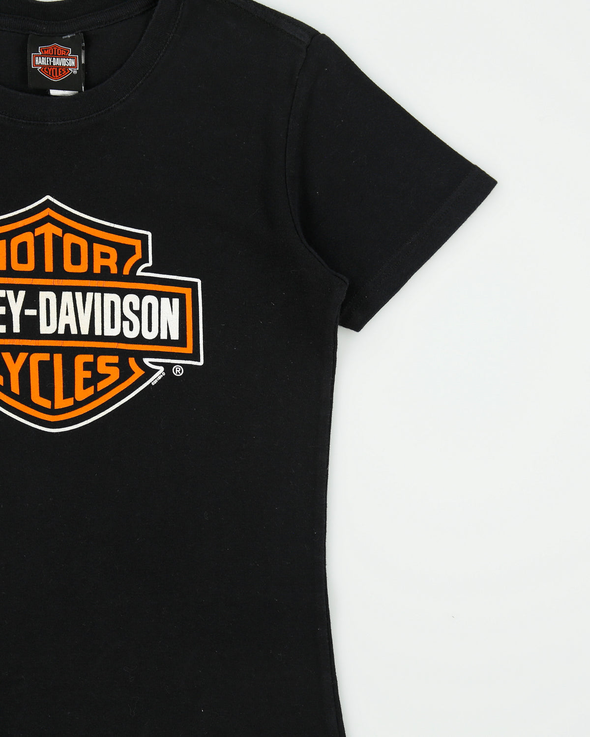 Vintage Harley Davidson Barnes Langley Women's Heavyweight Crewneck T-Shirt - S