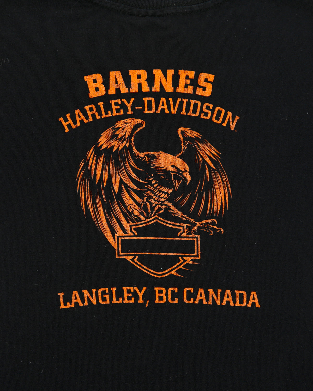 Vintage Harley Davidson Barnes Langley Women's Heavyweight Crewneck T-Shirt - S