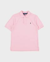 Polo Ralph Lauren Baby Pink Women's Classic Fit Short Sleeve Polo Shirt - L