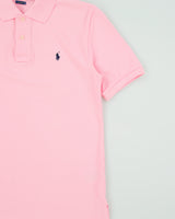 Polo Ralph Lauren Baby Pink Women's Classic Fit Short Sleeve Polo Shirt - L