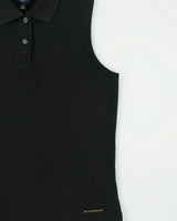 Vintage Y2K 00s Burberry Golf Women's Logo Placket Sleeveless Polo Shirt - M