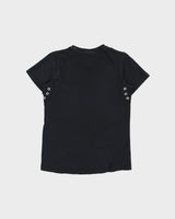 Vintage Diesel Women's Flaming Skull Crewneck Baby T-Shirt - XS