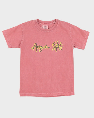 Y2K 00s Arizona State Faded Red Baby Tee - S/M