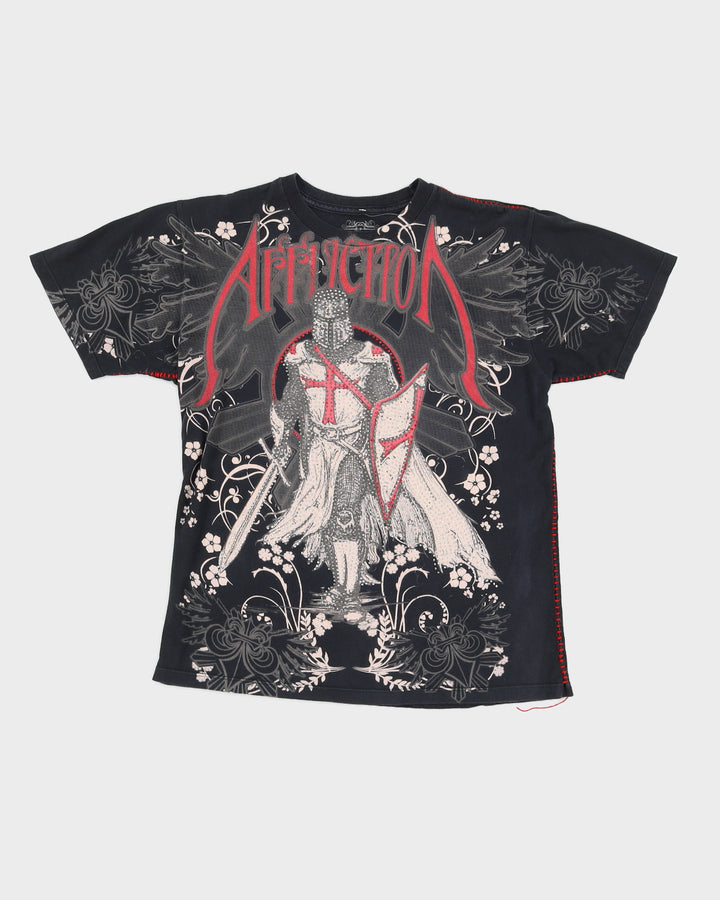 Affliction Graphic Sparkly T-Shirt - M