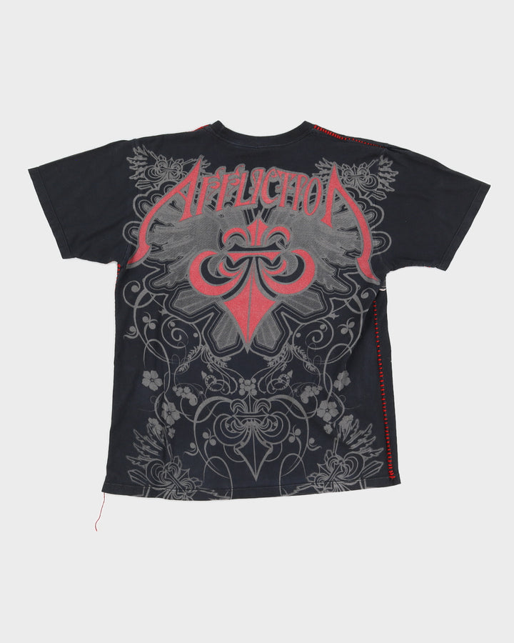 Affliction Graphic Sparkly T-Shirt - M