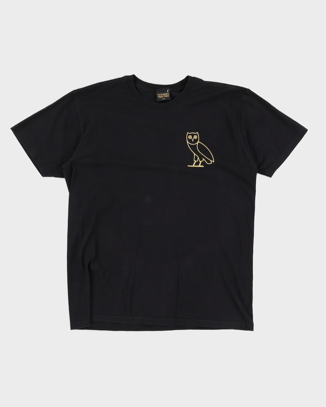 OVO Black Owl Logo T-Shirt - L