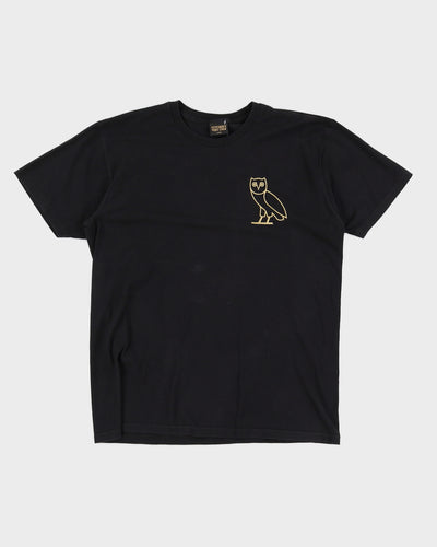 OVO Black Owl Logo T-Shirt - L