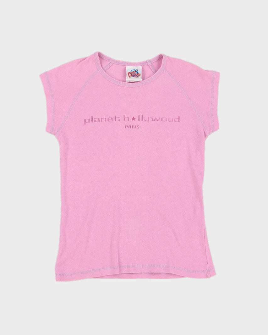 Planet Hollywood Paris Pink Baby Tee - XS